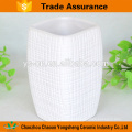 Wholesaler 5pcs square cross line ceramic bathroom accessory for hotel